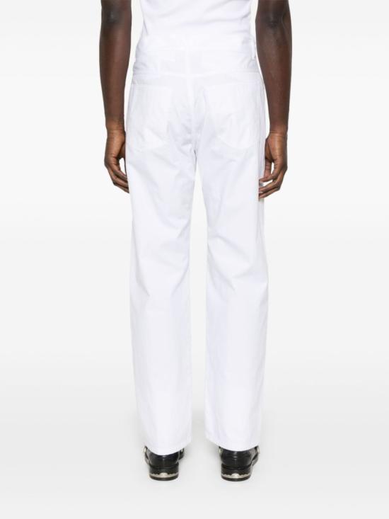 25SS 모스키노 스트레이트 팬츠 A0336 0214 0001 White - MOSCHINO
