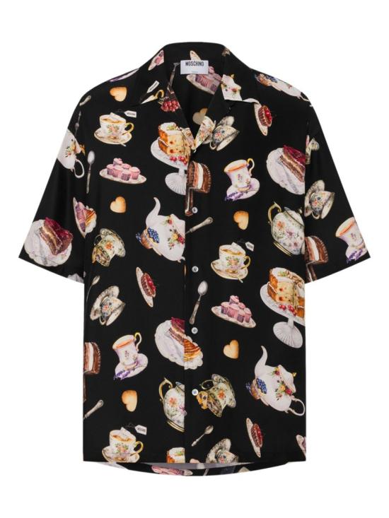 25FW 모스키노 반팔 셔츠 A0213 5259 1555 Black