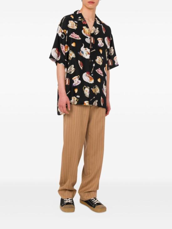 25FW 모스키노 반팔 셔츠 A0213 5259 1555 Black - MOSCHINO