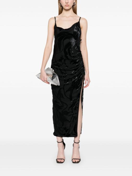 25SS 뮈글러 롱 원피스 25P3RO1698382 1999 Black - MUGLER