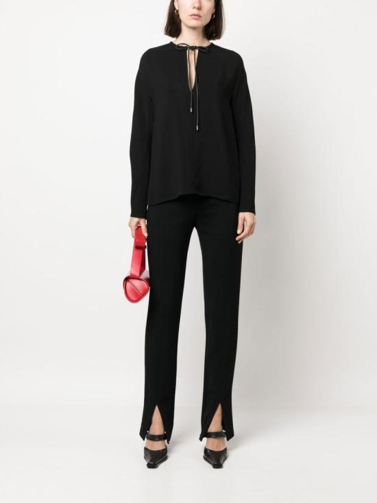  살바토레 페라가모 긴팔 티셔츠 758652 002 Black - SALVATORE FERRAGAMO