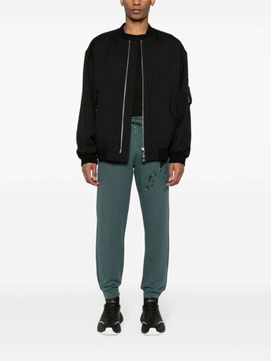  모스키노 트레이닝/조거 팬츠 A0373 2028 1441 Green - MOSCHINO