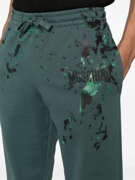 모스키노 트레이닝/조거 팬츠 A0373 2028 1441 Green - MOSCHINO