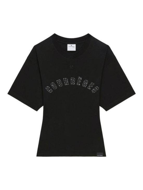 25SS 쿠레쥬 반팔 티셔츠 225JTS168JS0112 B177 Black - COURREGES