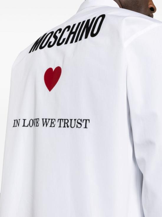  모스키노 긴팔 셔츠 J0209 0235 1001 White - MOSCHINO