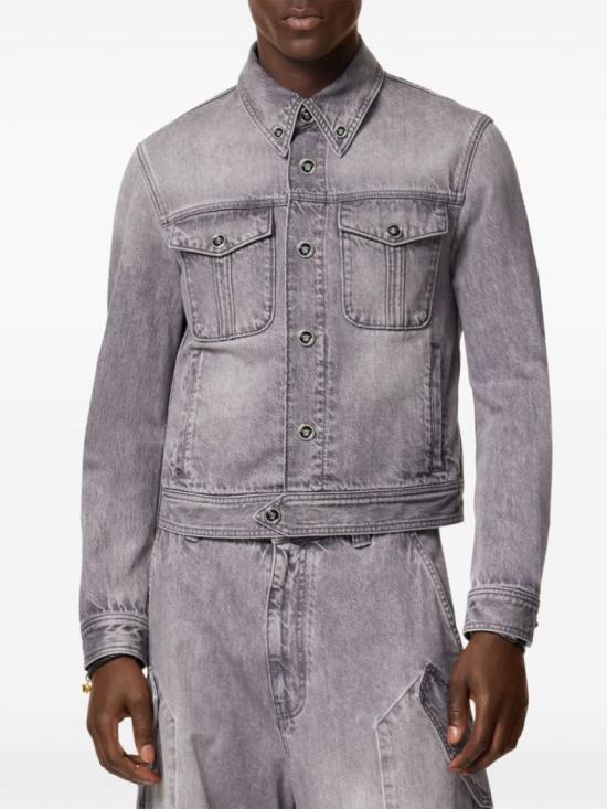 24FW 베르사체 데님 자켓 1015847 1A11349 1D280 Grey - VERSACE