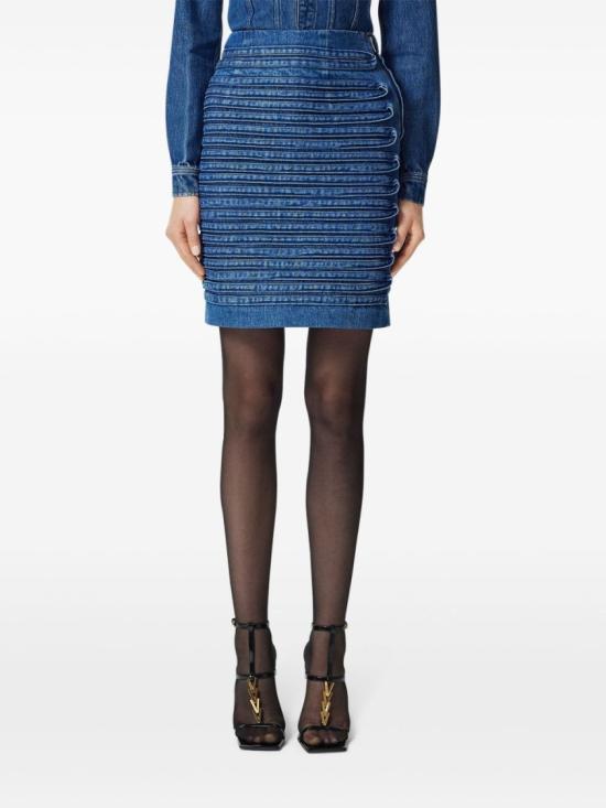  베르사체 데님 스커트 1018046 1A13346 1D800 Blue - VERSACE