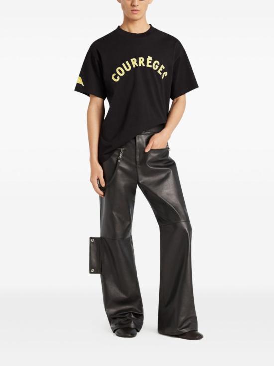 25FW 쿠레쥬 반팔 티셔츠 325JTS203JS0240 999 Black - COURREGES