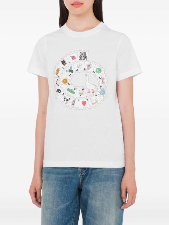 26SS 모스키노 반팔 티셔츠 A0721 0541 1001 White - MOSCHINO