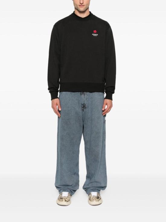 25FW 겐조 긴팔 티셔츠 FF65SW2604MC 99J Black - KENZO
