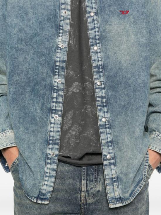 25FW 디젤 데님 셔츠 A03534 068TL 01 Blue - DIESEL