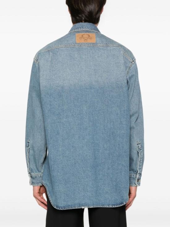 25SS 모스키노 데님 셔츠 J0221 0222 0285 Blue - MOSCHINO