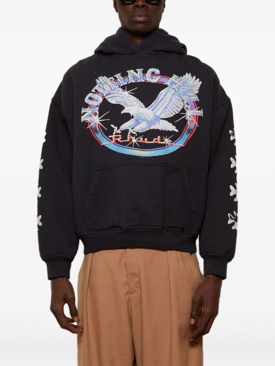 25FW 루드 후드 티셔츠 RHPF25HO09012 0027 Black - RHUDE