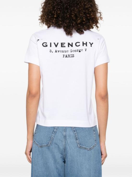 25FW 지방시 반팔 티셔츠 BW70FJP75N 100 White - GIVENCHY