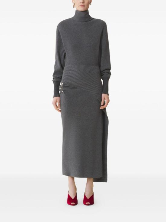 25FW 랑방 롱 원피스 RW DR0040 K065 H25 150 Grey - LANVIN