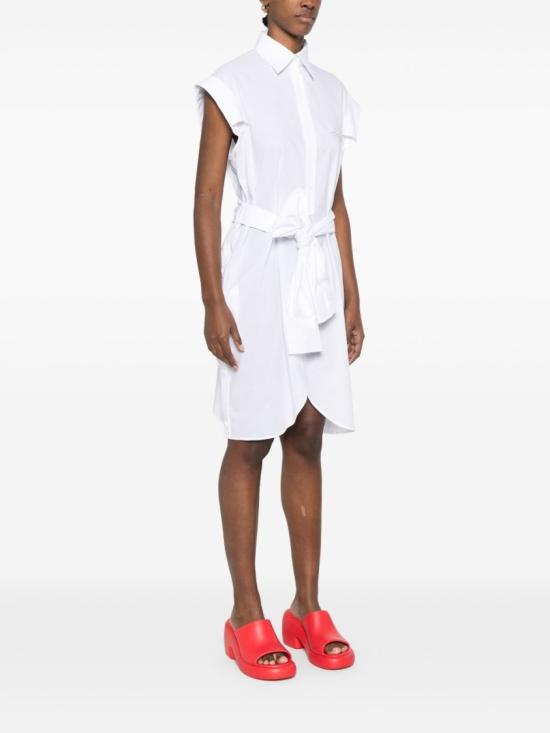 25SS 모스키노 미디 원피스 A0406 0534 2001 White - MOSCHINO