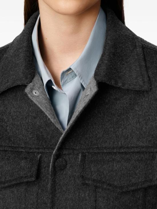 25FW 아미 울 트러커 재킷 UJK847 W00009 021 Black - AMI