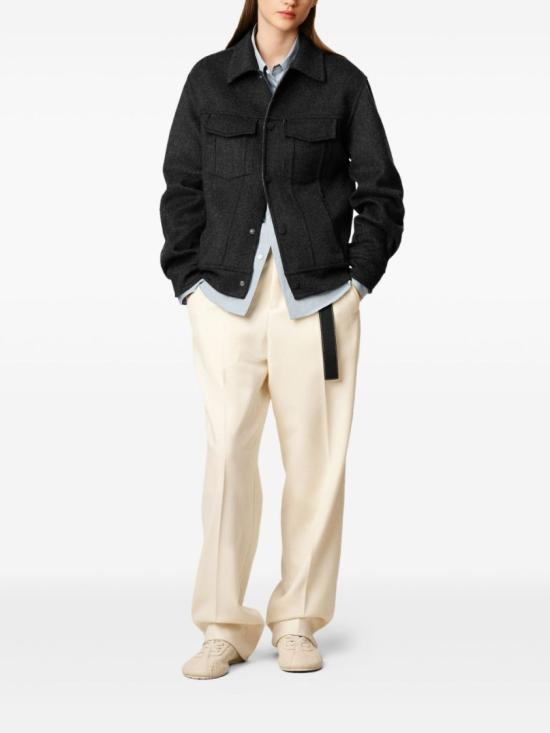 25FW 아미 울 트러커 재킷 UJK847 W00009 021 Black - AMI