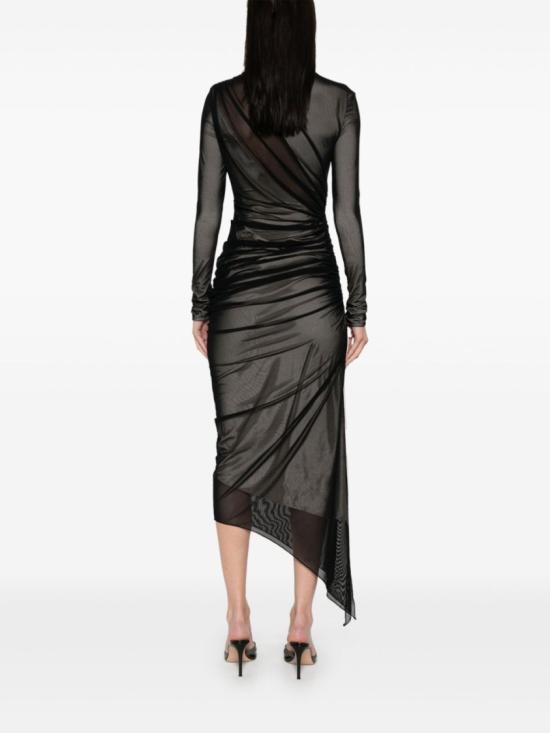 25SS 뮈글러 롱 원피스 25P3RO1727595 B9908 Black - MUGLER