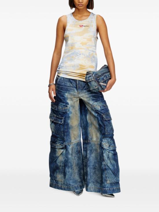 25SS 디젤 반팔 티셔츠 A17856 0SPEZ 22UA White - DIESEL