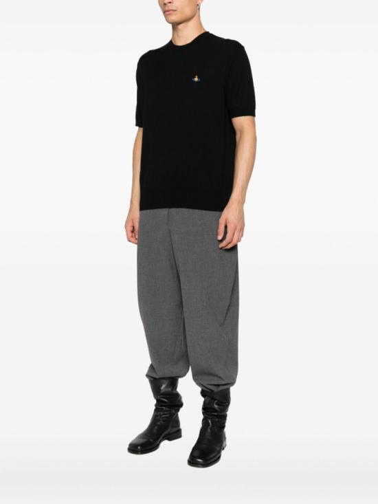 25FW 비비안웨스트우드 반팔 티셔츠 27010013 Y001V N401 Black - VIVIENNE WESTWOOD