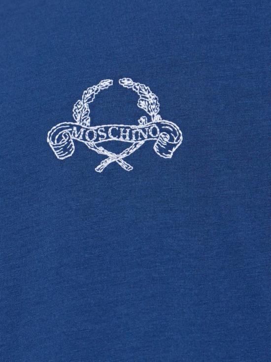 26SS 모스키노 반팔 티셔츠 A0718 0241 1290 Blue - MOSCHINO