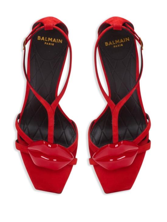 25SS 발망 샌들 EN0UH127LCMK 3AC Red - BALMAIN