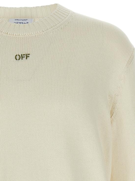 26SS 오프화이트 스웨터 OMHE087S26KNI00110101010 Beige - OFF WHITE