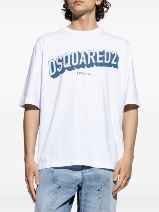 25FW 디스퀘어드2 반팔 티셔츠 S74GD1445 D20020 100 White - DSQUARED2