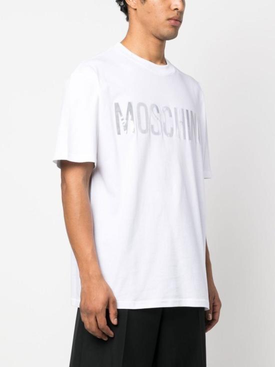  모스키노 반팔 티셔츠 A0717 0241 1001 White - MOSCHINO