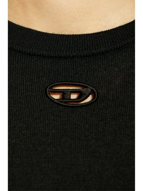 26SS 디젤 M 알리네사 컷아웃 로고 울 점퍼 A17498 0DCCH 9XX Black - DIESEL