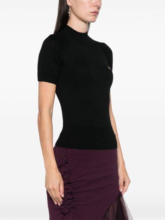 25FW 비비안웨스트우드 반팔 티셔츠 18030034 Y002M N401 Black - VIVIENNE WESTWOOD