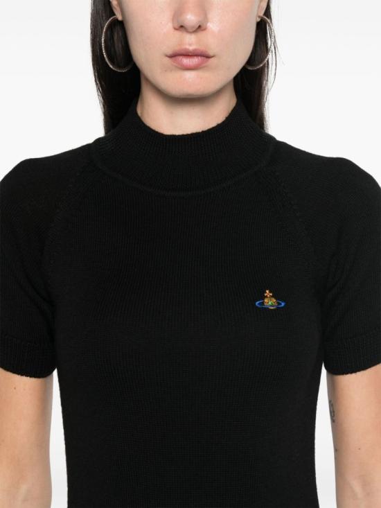 25FW 비비안웨스트우드 반팔 티셔츠 18030034 Y002M N401 Black - VIVIENNE WESTWOOD