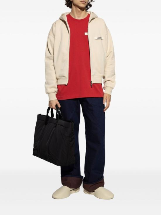 25FW 자크뮈스 그로그랭 로고 티셔츠 TSM00133 AJ00226 480 Red - JACQUEMUS