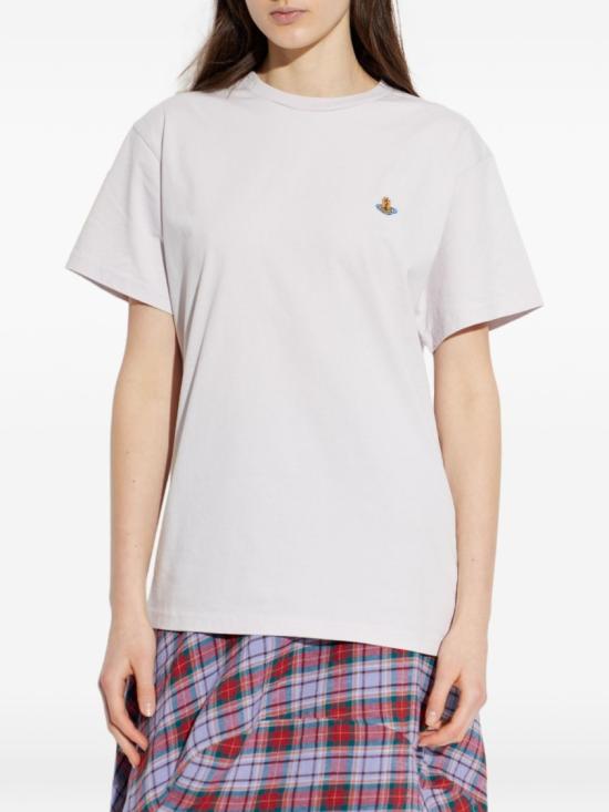 26SS 비비안웨스트우드 클래식 ORB 로고 티셔츠 3G010013 J001M J402 White - VIVIENNE WESTWOOD