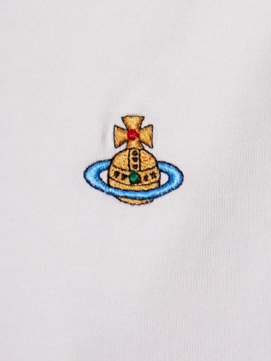 26SS 비비안웨스트우드 클래식 ORB 로고 티셔츠 3G010013 J001M J402 White - VIVIENNE WESTWOOD