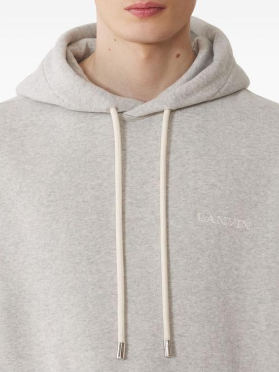 25FW 랑방 후드 티셔츠 RM HO0004 F044 H25 100 Grey - LANVIN