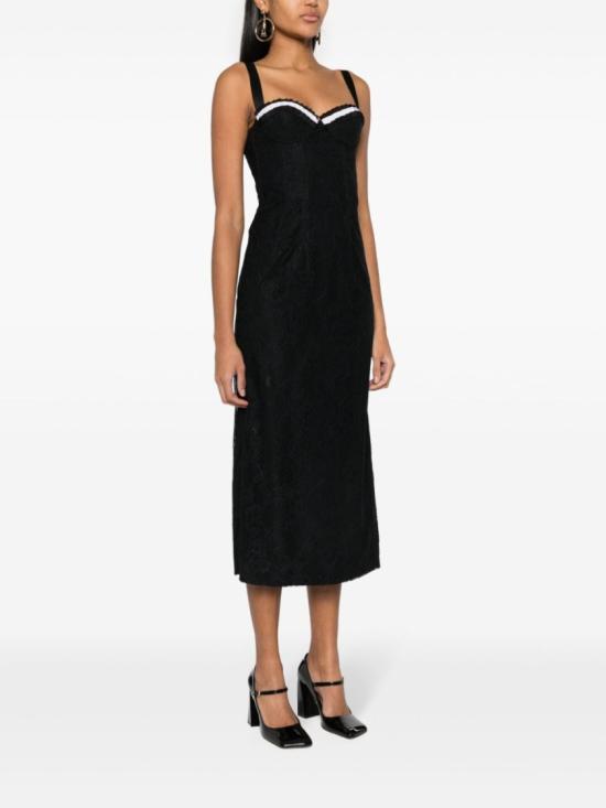  모스키노 미디 원피스 A0441 0461 1555 Black - MOSCHINO