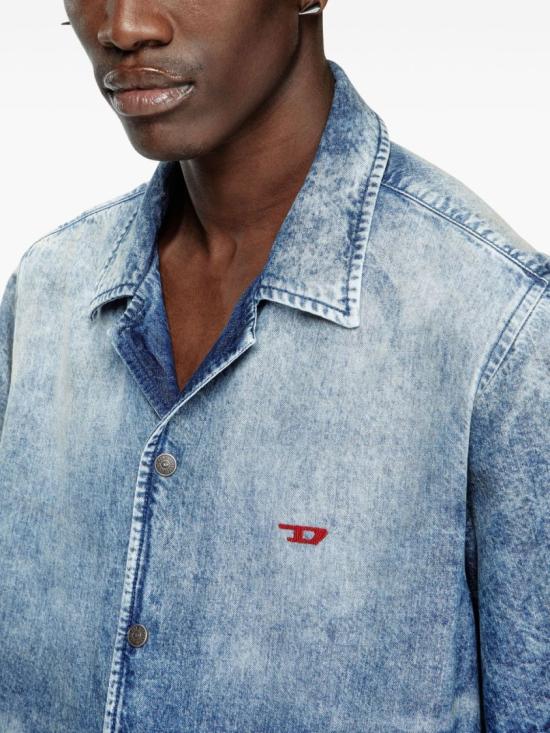 25SS 디젤 데님 셔츠 A19178 0CMBP 01 Blue - DIESEL