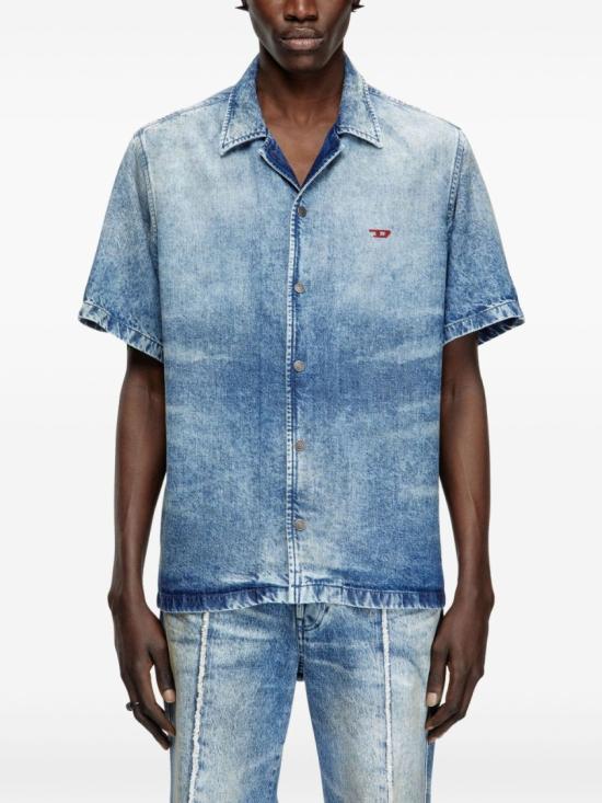 25SS 디젤 데님 셔츠 A19178 0CMBP 01 Blue - DIESEL