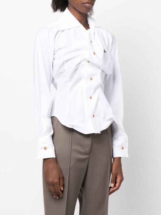 26SS 비비안웨스트우드 드렁큰 셔츠 1501000C W009Q A401 White - VIVIENNE WESTWOOD