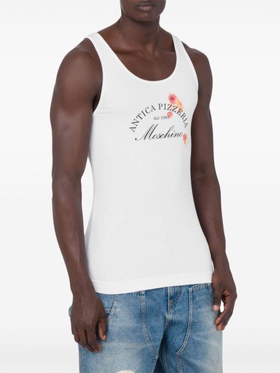  모스키노 반팔 티셔츠 A8907 0245 1001 White - MOSCHINO