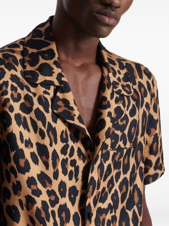 25FW 발망 반팔 셔츠 FH1HN135SF14 GBA Brown - BALMAIN