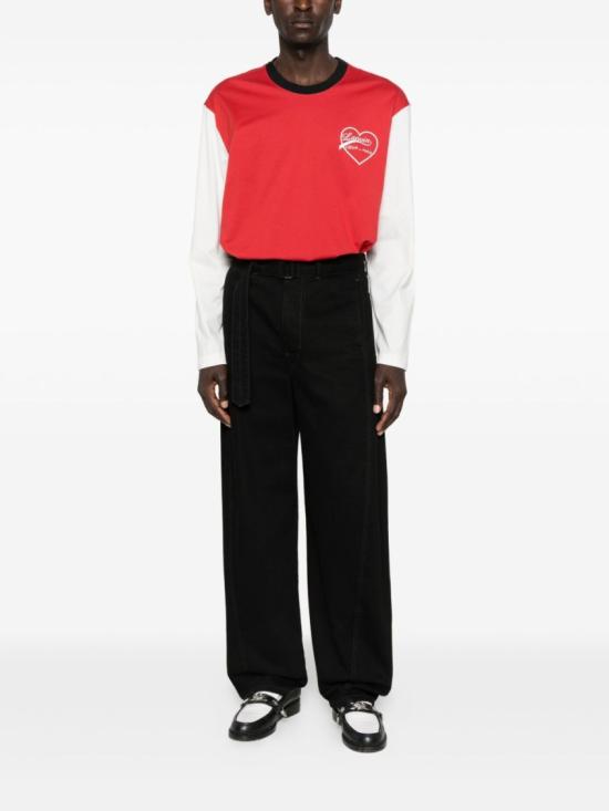 25FW 랑방 반팔 티셔츠 RU TS0123 J305 H25 1 S11 Red - LANVIN