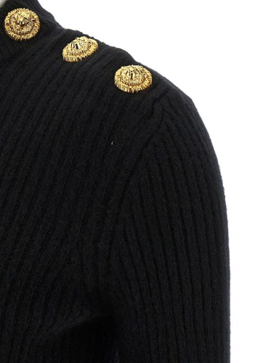 25FW 발망 터틀넥 FF0KD095KJ17 0PA Black - BALMAIN