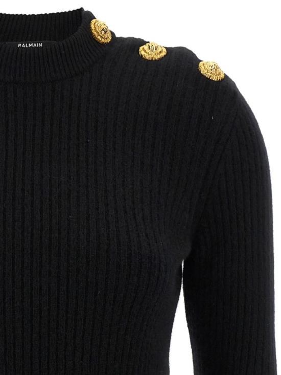 25FW 발망 터틀넥 FF0KD095KJ17 0PA Black - BALMAIN