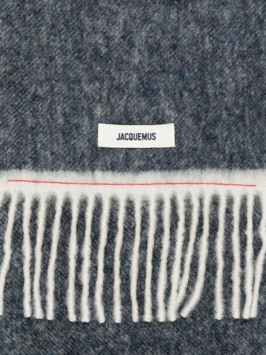 25FW 자크뮈스 프린지 울 스카프 ACU00572 BOT4032 3FU Grey - JACQUEMUS