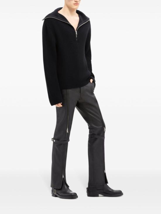  쿠레쥬 집업 니트 324MPU182FI0036 9999 Black - COURREGES