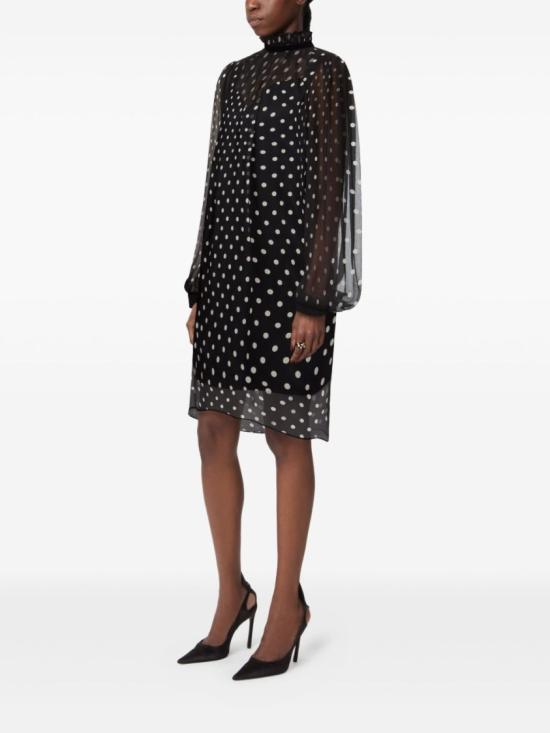 25FW 니나리찌 미디 원피스 25ACRO056SE1409 I9072 Black - NINA RICCI
