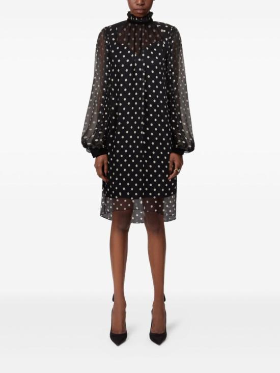 25FW 니나리찌 미디 원피스 25ACRO056SE1409 I9072 Black - NINA RICCI